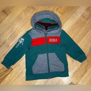 Hanna Andersson Star Wars Boba Hoodie - Green, Gray, and Red